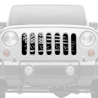 Dirty Acres® - 1-Pc "We The People" American Flag Style Perforated Main Grille