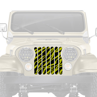 Dirty Acres® - 1-Pc Yellow Zebra Style Perforated Main Grille