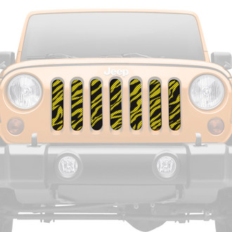 Dirty Acres® - 1-Pc Yellow Zebra Style Perforated Main Grille