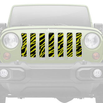 Dirty Acres® - 1-Pc Yellow Zebra Style Perforated Main Grille