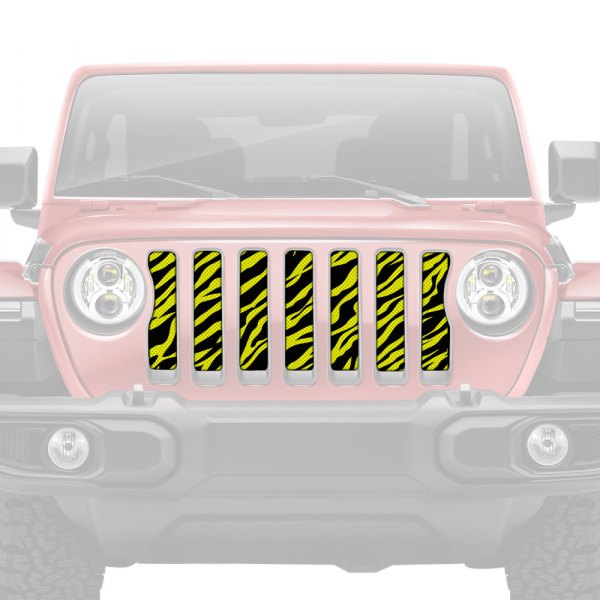 Dirty Acres® - 1-Pc Yellow Zebra Style Perforated Main Grille