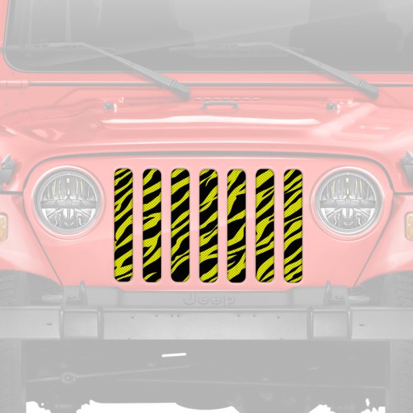 Dirty Acres® - 1-Pc Yellow Zebra Style Perforated Main Grille