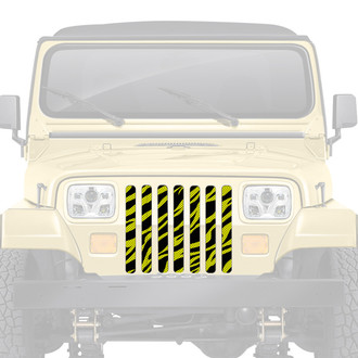 Dirty Acres® - 1-Pc Yellow Zebra Style Perforated Main Grille