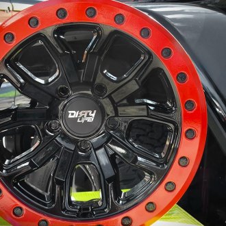 DIRTY LIFE® - DT 1 Gloss Black Red Beadlock Ring