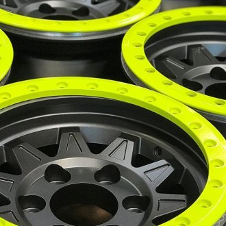 DIRTY LIFE® - Roadkill Race Matte Black Lime Yellow Beadlock