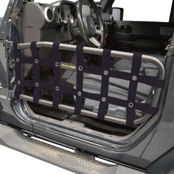 Dirtydog 4x4® J2TN07OYBK Black Front Door Nets for Olympic™ Tube Doors