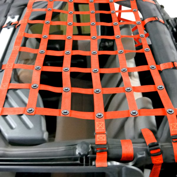 Dirtydog 4x4® - Orange Rear Seat Netting