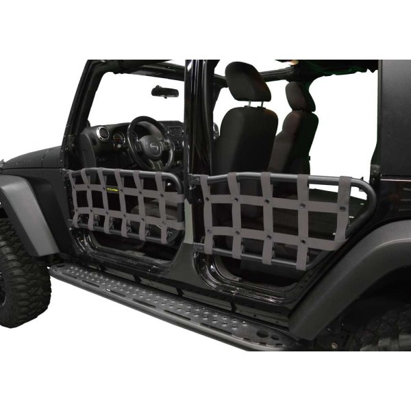 Dirtydog 4x4® - Gray Front and Rear Door Nets for Olympic™ Tube Doors
