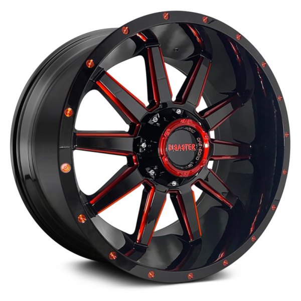DISASTER OFF ROAD® - D04 Gloss Black with Candy Red Milled Accents