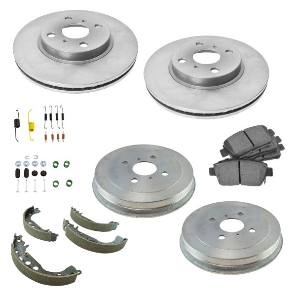 DIY Solutions® - Front and Rear Disc and Drum Brake Kit with Ceramic Pads