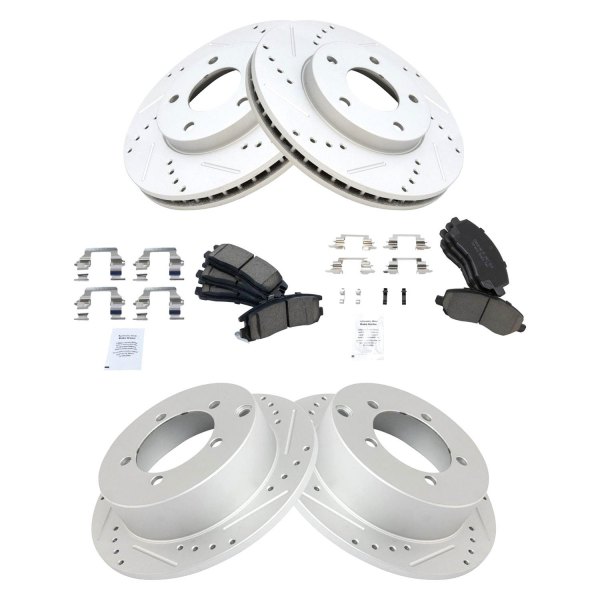 DIY Solutions® - Performance Front and Rear Disc Brake Kit with Ceramic Pads