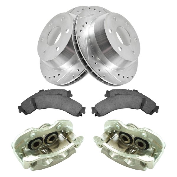 DIY Solutions® - Performance Rear Disc Brake Kit with Ceramic Pads and Calipers