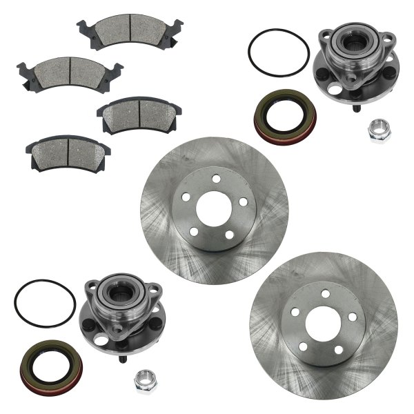 DIY Solutions® - Front Disc Brake Kit with Ceramic Pads and Bearings