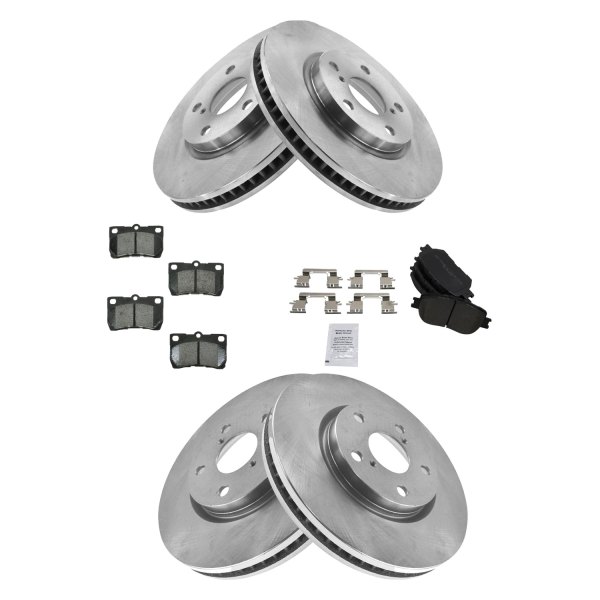 DIY Solutions® - Front and Rear Disc Brake Kit with Semi-Metallic Pads