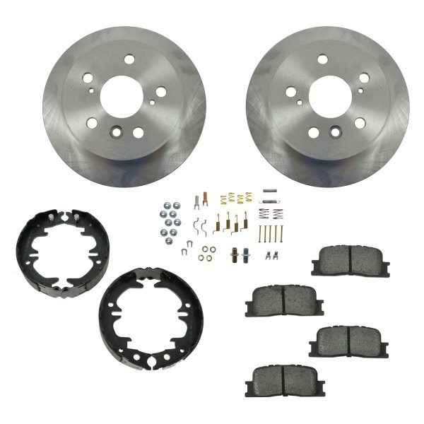 DIY Solutions® - Rear Disc Brake Kit with Semi-Metallic Pads and Shoes