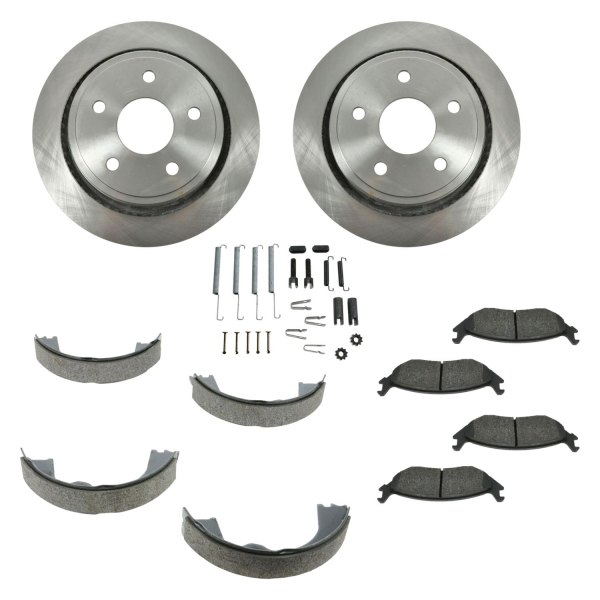 DIY Solutions® - Rear Disc Brake Kit with Semi-Metallic Pads and Shoes