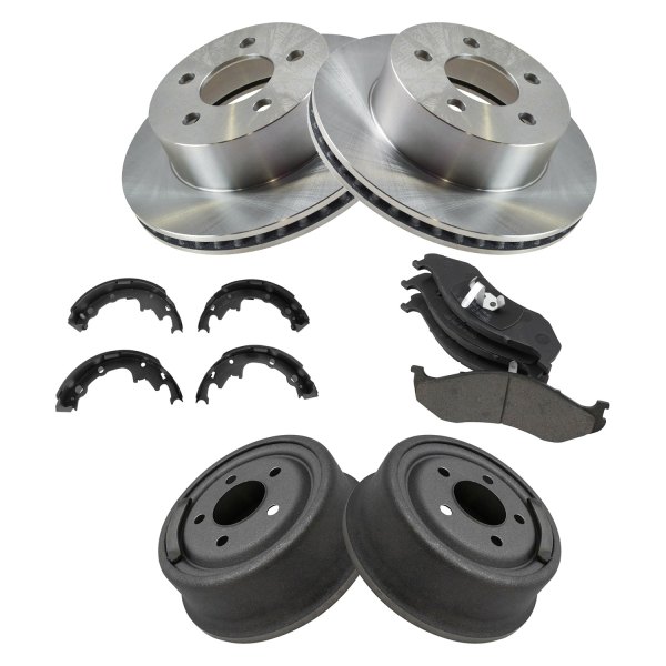 DIY Solutions® - Front and Rear Disc and Drum Brake Kit with Ceramic Pads