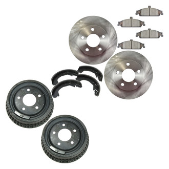 DIY Solutions® - Front and Rear Disc and Drum Brake Kit with Ceramic Pads