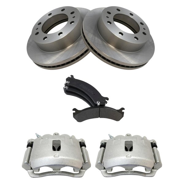 DIY Solutions® - Front and Rear Disc Brake Kit with Semi-Metallic Pads and Calipers