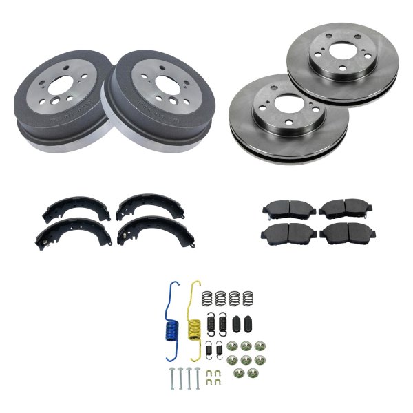 DIY Solutions® - Front and Rear Disc and Drum Brake Kit with Ceramic Pads