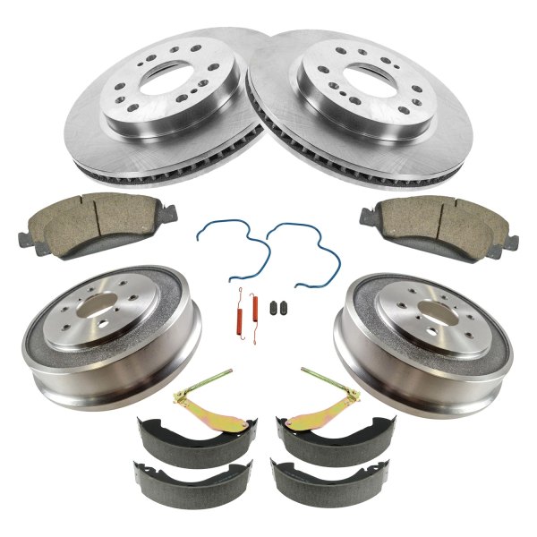 DIY Solutions® - Front and Rear Disc and Drum Brake Kit with Ceramic Pads