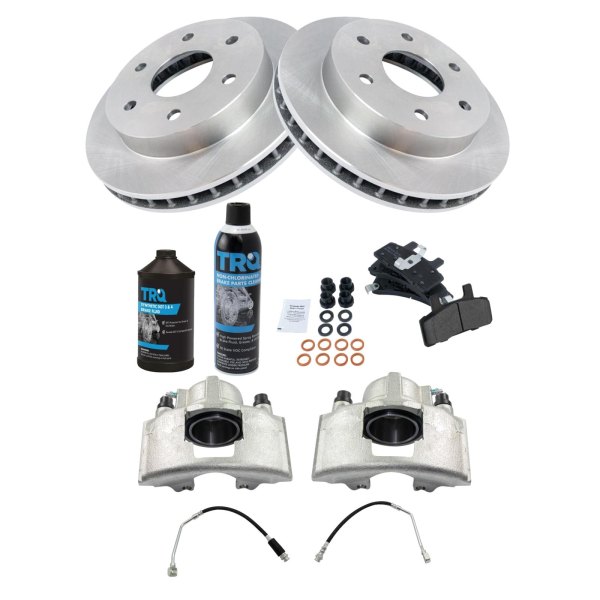 DIY Solutions® - Front Disc Brake Kit with Semi-Metallic Pads, Calipers and Hoses