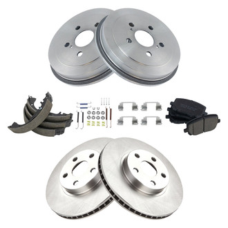 DIY Solutions® - Front and Rear Disc and Drum Brake Kit with Ceramic Pads