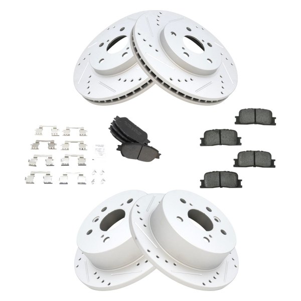 DIY Solutions® - Performance Front and Rear Disc Brake Kit with Semi-Metallic Pads