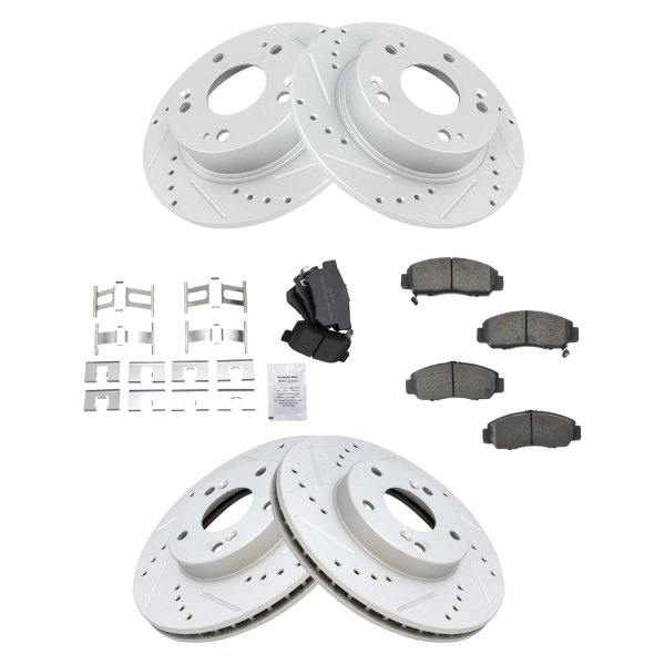 DIY Solutions® - Performance Front and Rear Disc Brake Kit with Semi-Metallic Pads