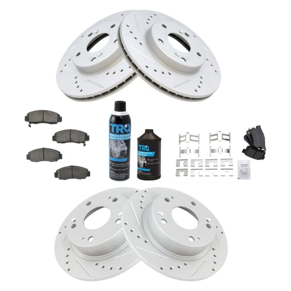 DIY Solutions® - Performance Front and Rear Disc Brake Kit with Semi-Metallic Pads