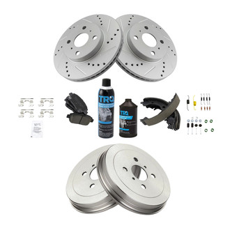 DIY Solutions® - Performance Front and Rear Disc and Drum Brake Kit with Ceramic Pads