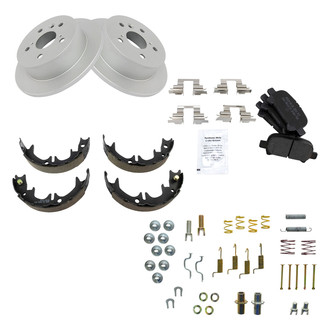 DIY Solutions® - Rear Disc Brake Kit with Semi-Metallic Pads and Shoes