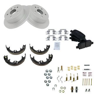 DIY Solutions® - Rear Disc Brake Kit with Ceramic Pads and Shoes