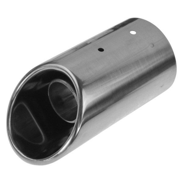 DIY Solutions® - Driver Side Stainless Steel Round Angle Cut Chrome Exhaust Tip