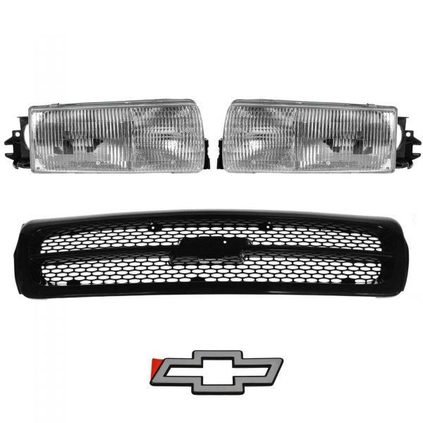 DIY Solutions® - Chrome Factory Style Headlights with Grille