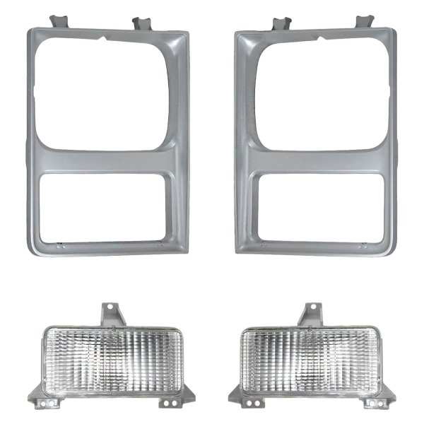DIY Solutions® - Chrome Headlight Bezels with Turn Signal/Parking Lights