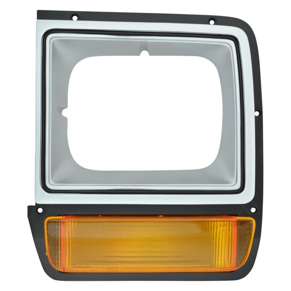 DIY Solutions® - Driver Side Gray Headlight Bezel with Turn Signal/Parking Light