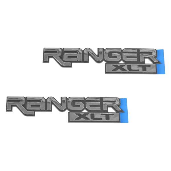 DIY Solutions® - "Ranger XLT" Chrome/Black Front Emblems