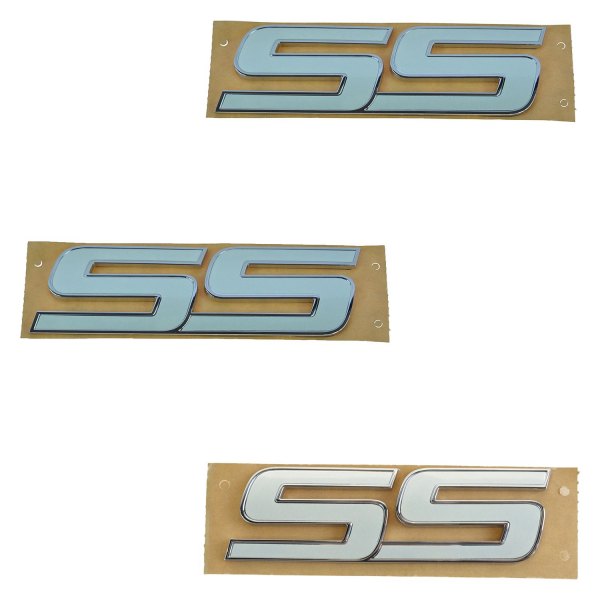 DIY Solutions® - "SS" White Trunk Lid Emblems