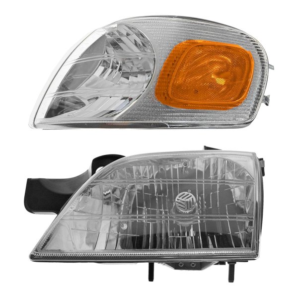 DIY Solutions® - Driver Side Chrome Factory Style Headlight with Turn Signal/Corner Light