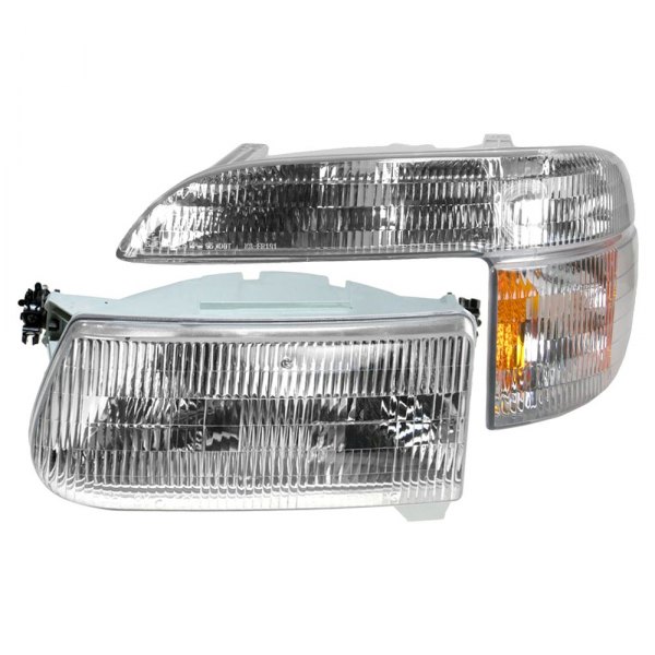 DIY Solutions® - Driver Side Chrome Factory Style Headlight with Turn Signal/Parking Light