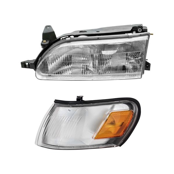 DIY Solutions® - Driver Side Chrome Factory Style Headlight with Turn Signal/Parking Light