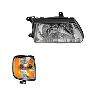 DIY Solutions® - Passenger Side Chrome Factory Style Headlight with Turn Signal/Corner Light