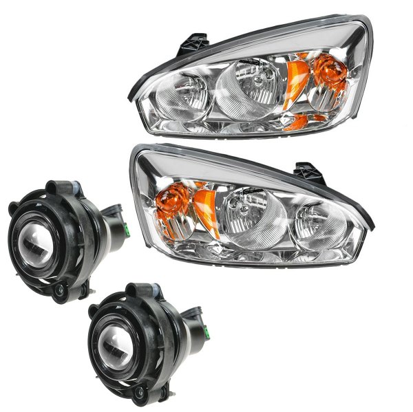 DIY Solutions® - Chrome Factory Style Headlights with Fog Lights