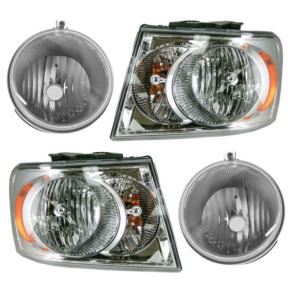 DIY Solutions® - Chrome Factory Style Headlights with Fog Lights