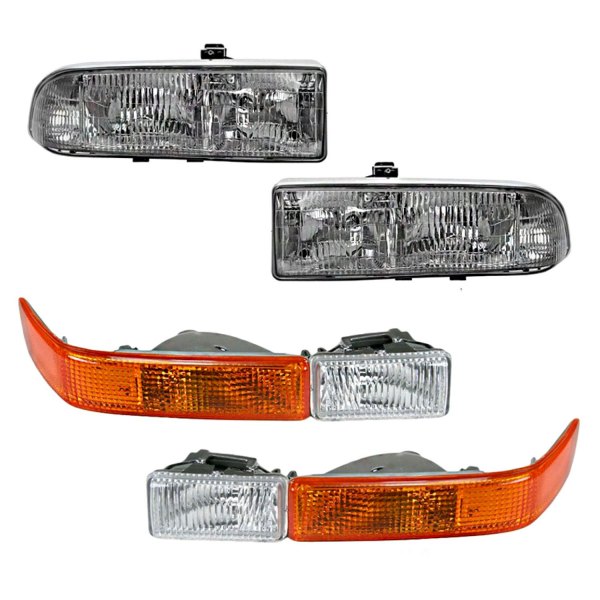 DIY Solutions® - Chrome Factory Style Headlights with Turn Signal/Parking Lights