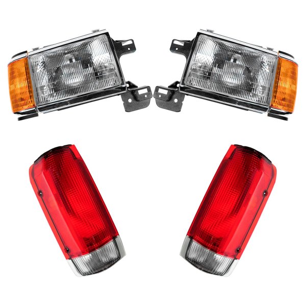 DIY Solutions® - Chrome Factory Style Headlights with Tail Lights