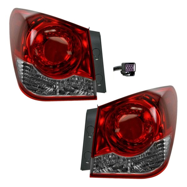 DIY Solutions® - Driver and Passenger Side Outer Replacement Tail Lights, Chevy Cruze