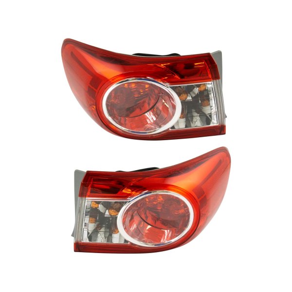 DIY Solutions® - Driver and Passenger Side Outer Replacement Tail Lights, Toyota Corolla