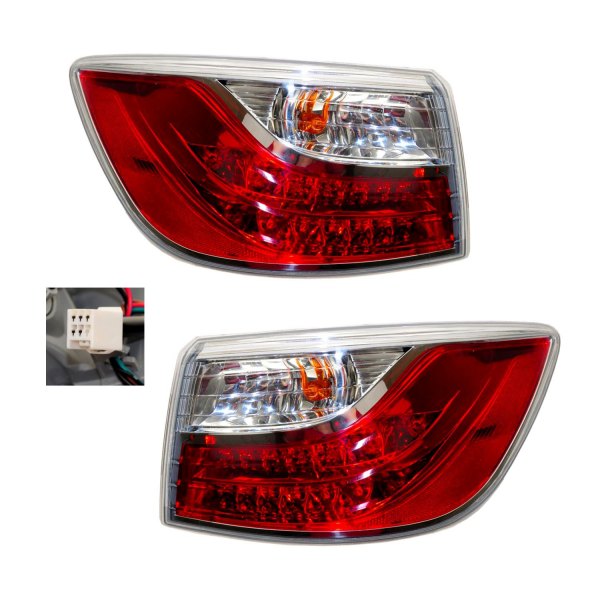 DIY Solutions® - Driver and Passenger Side Outer Replacement Tail Lights, Mazda CX-9